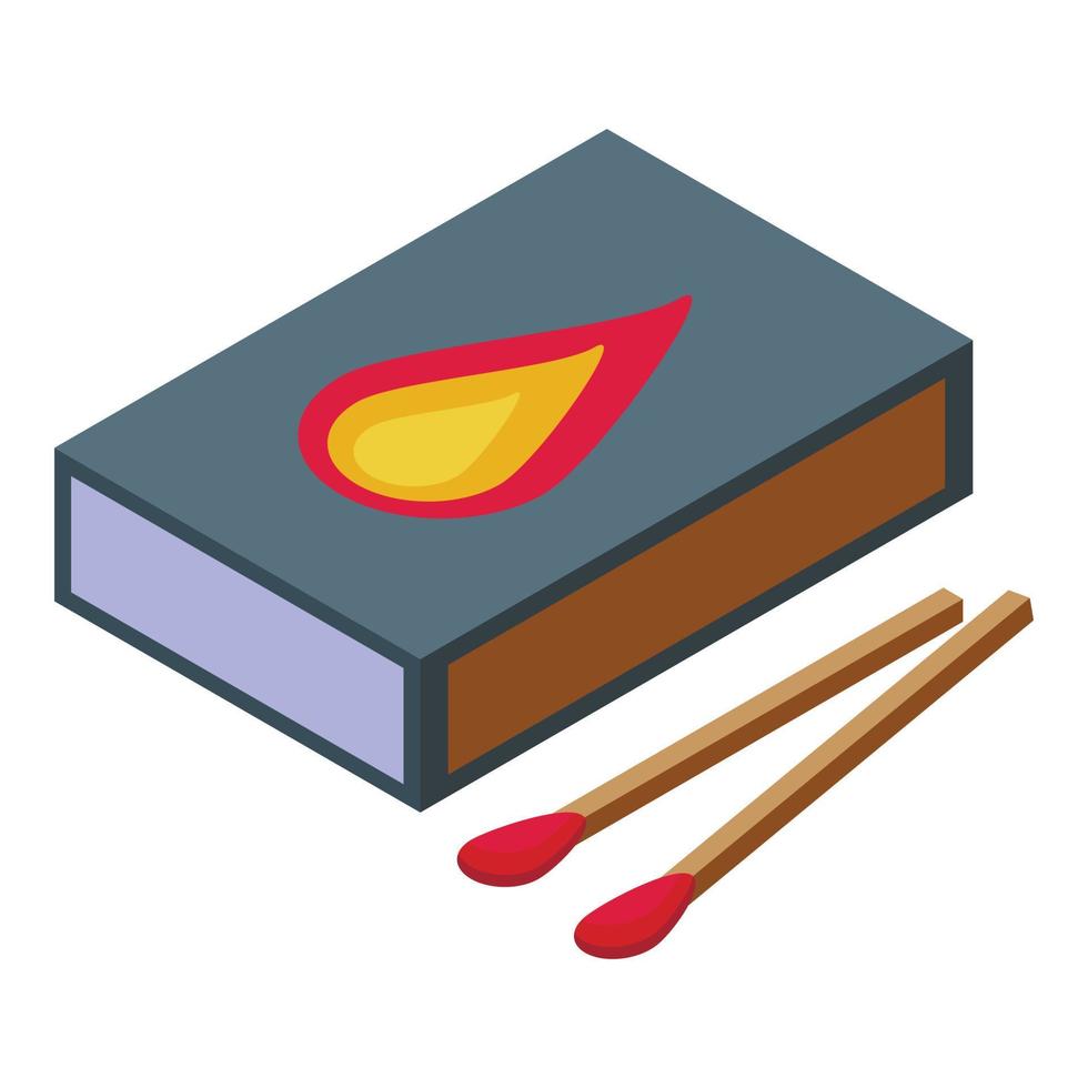 Match box icon isometric vector. Fire stick 16161689 Vector Art at