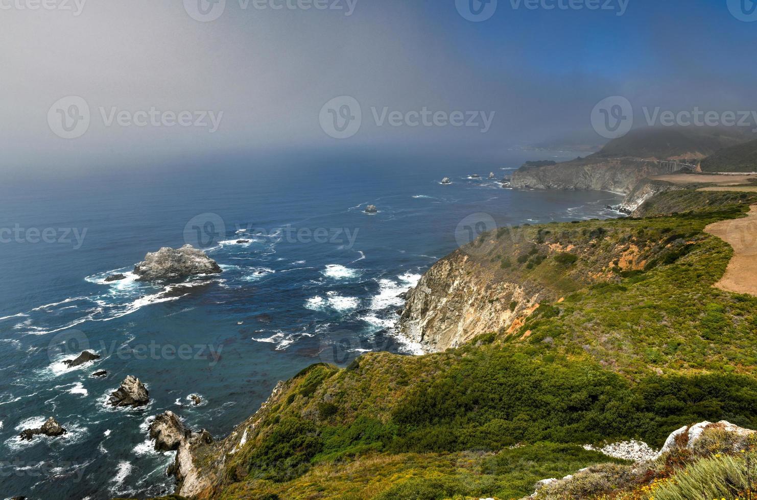 Beautiful scenery at Hurricane Point along Highway 1 and Big Sur, California, USA photo