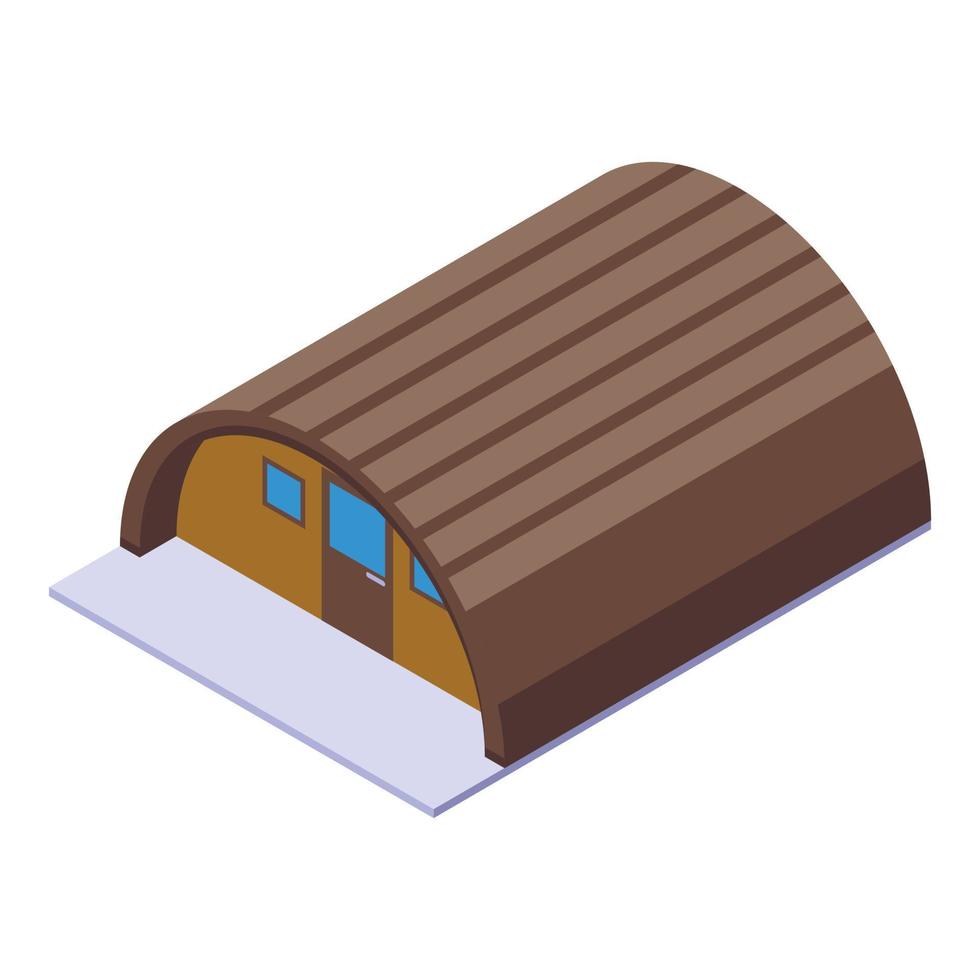 Wood glamping icon isometric vector. Nature house vector