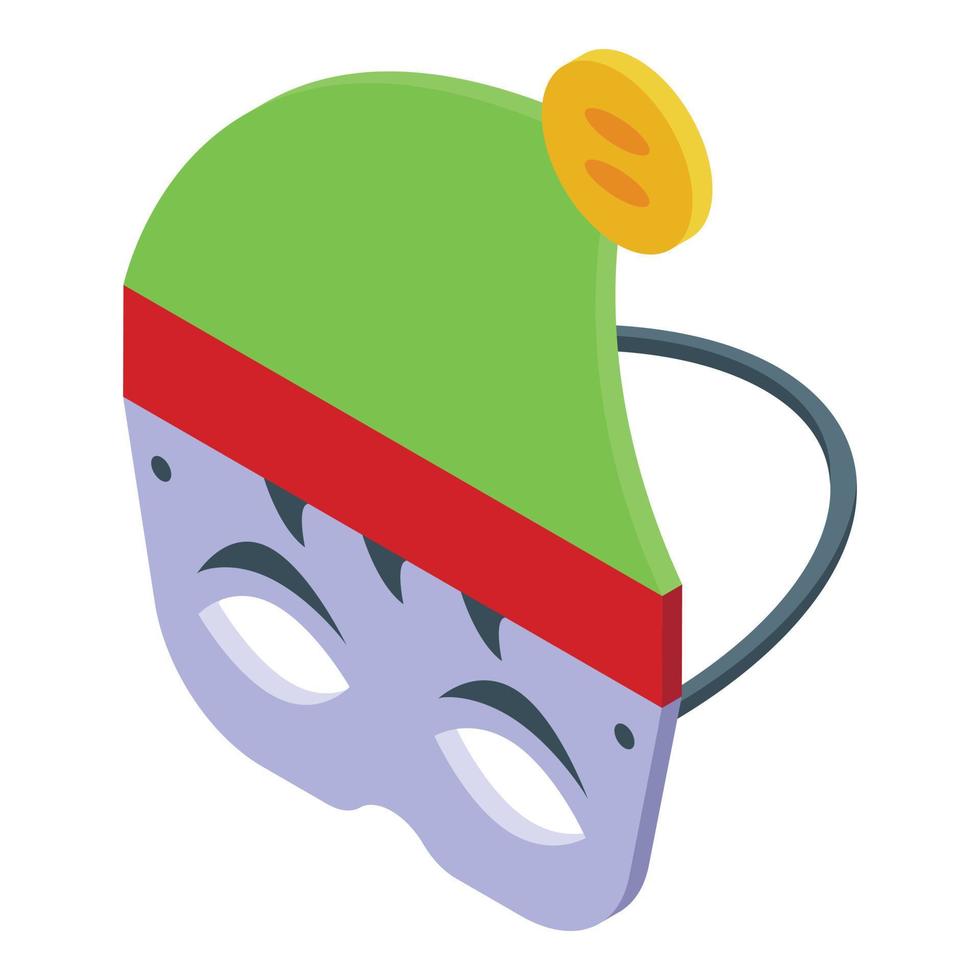 Snow face mask icon isometric vector. Xmas holiday vector