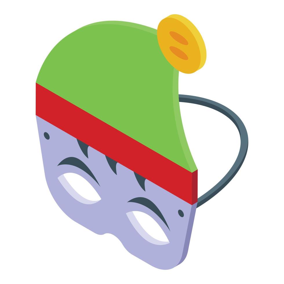 icono de máscara facial de nieve vector isométrico. vacaciones de navidad