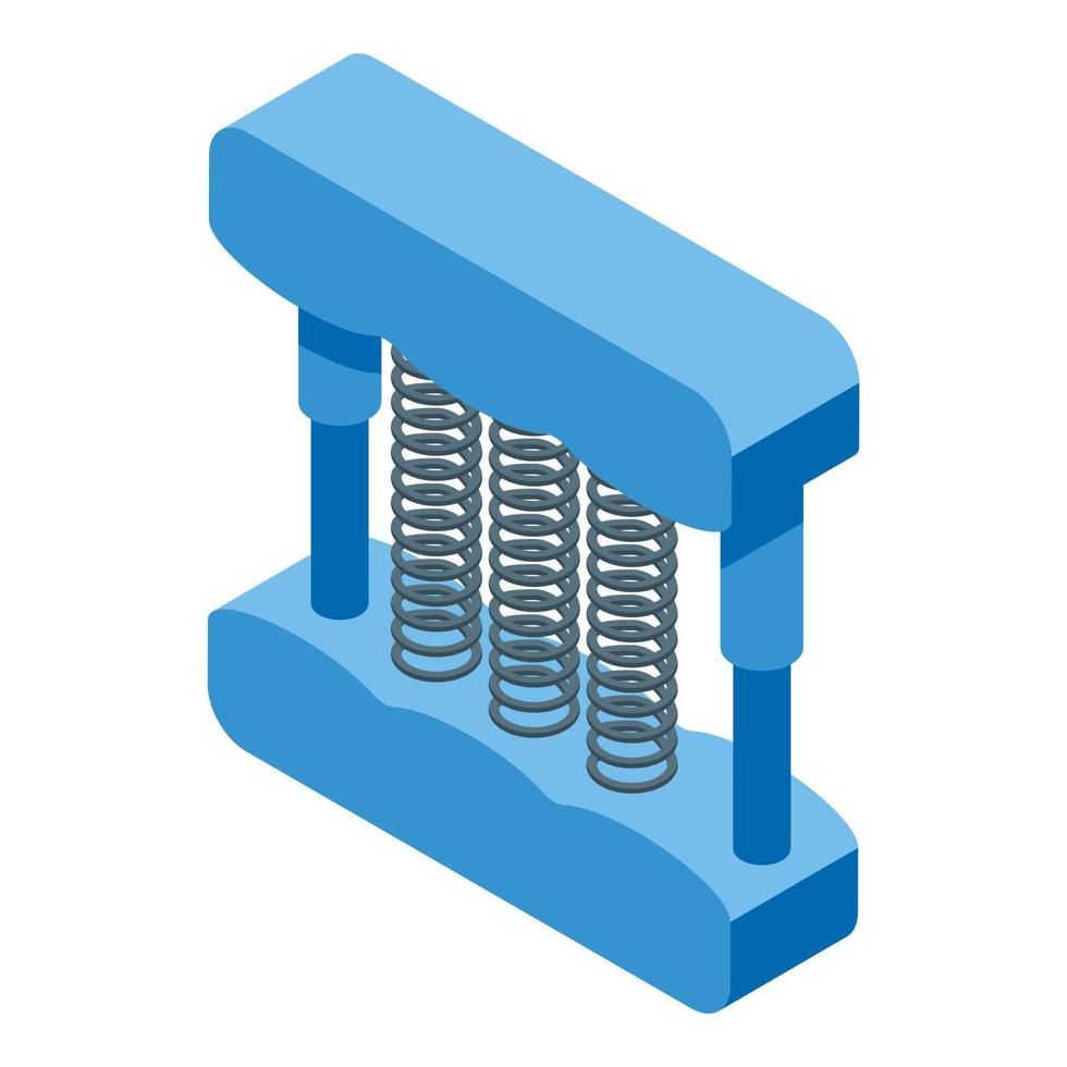 Spring exercise icon isometric vector. Hand fitness vector