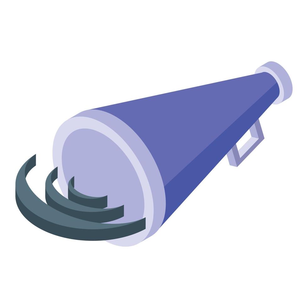 Cheerleaders megaphone icon isometric vector. Cheer girl vector