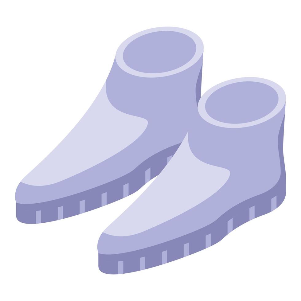 Plastic shoe cover icon isometric vector. Hospital boot vector