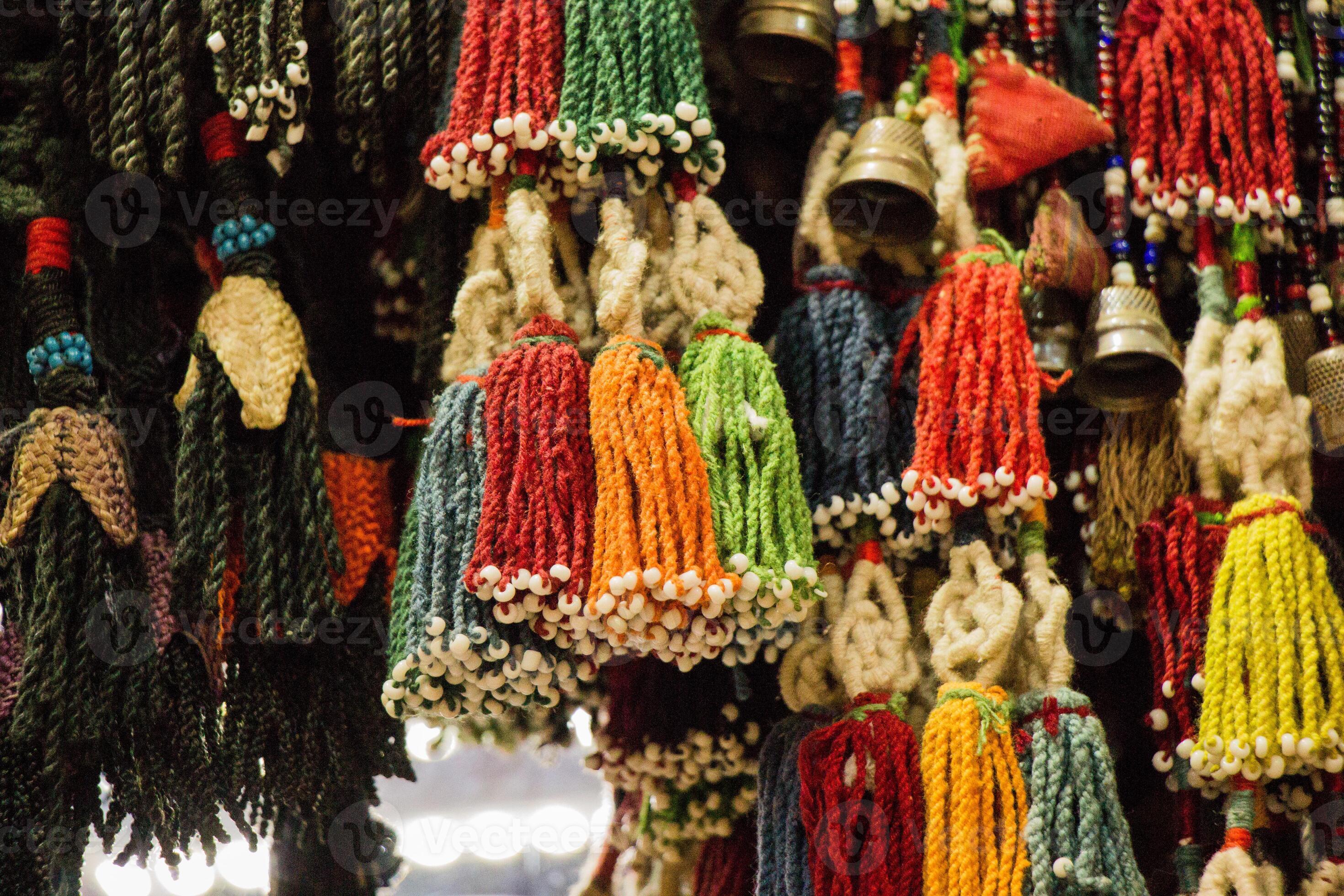 Selection of Turkish traditional tassels in various colors 16161908