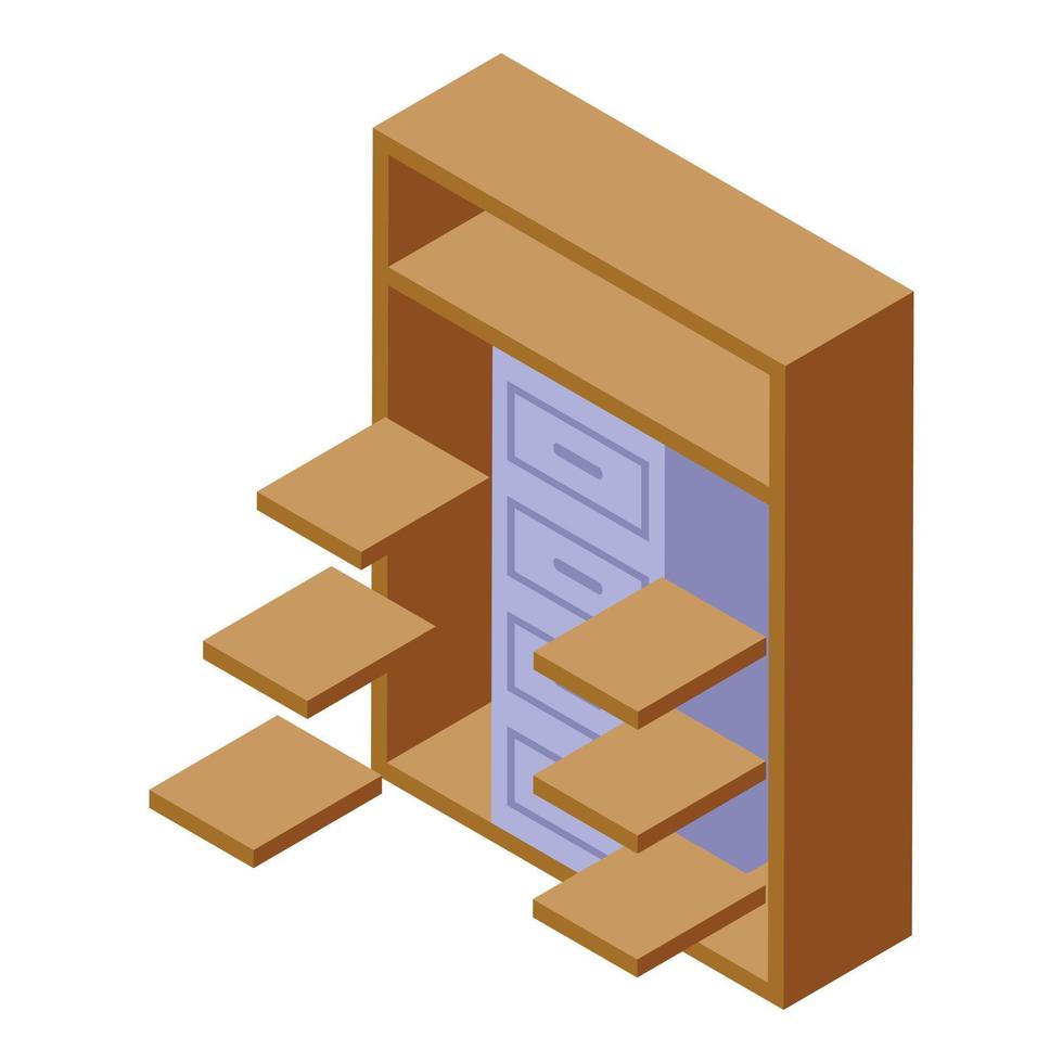 Wood furniture icon isometric vector. Making process vector