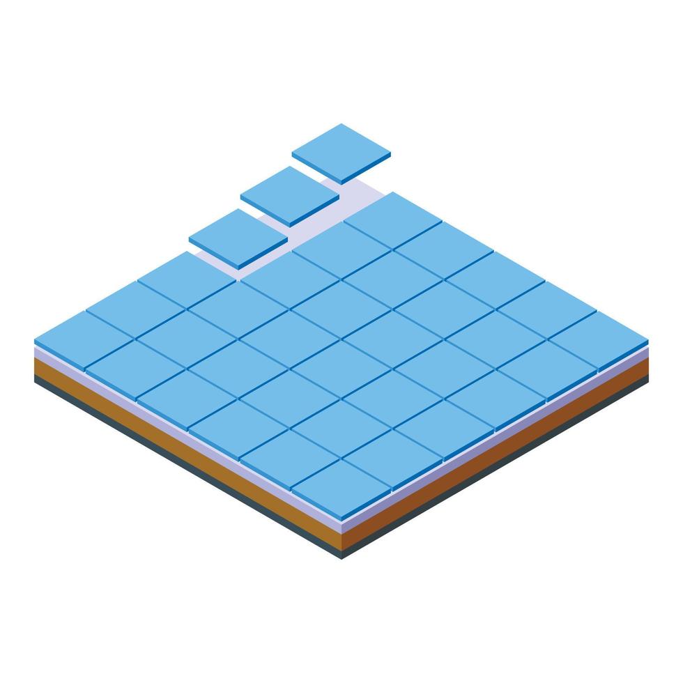 Blue floor icon isometric vector. Wood worker vector