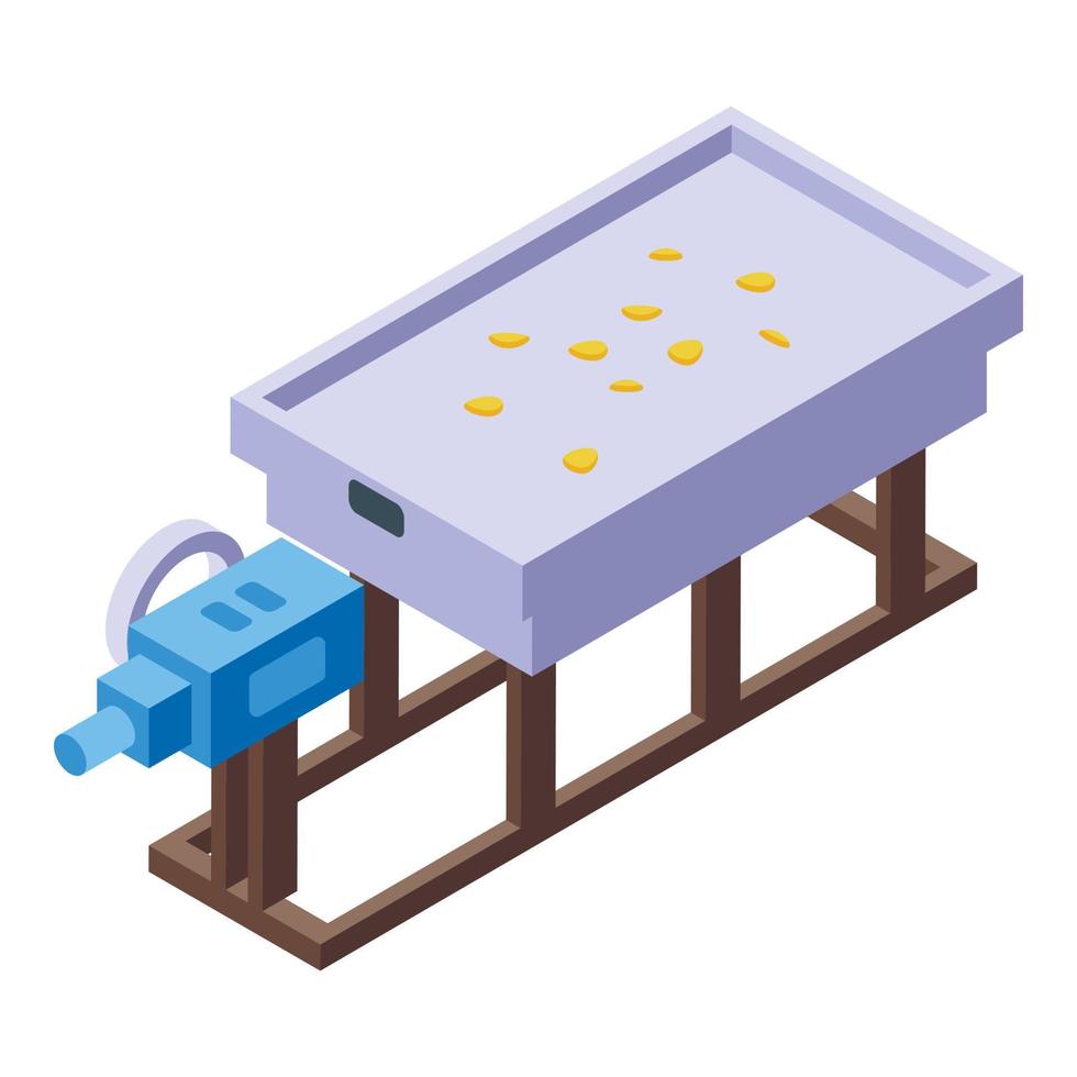 Gold mining equipment icon isometric vector. Mine game vector