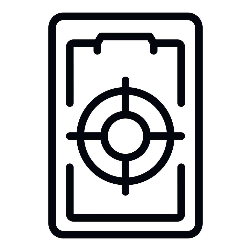 Phone shooter icon outline vector. Online game vector