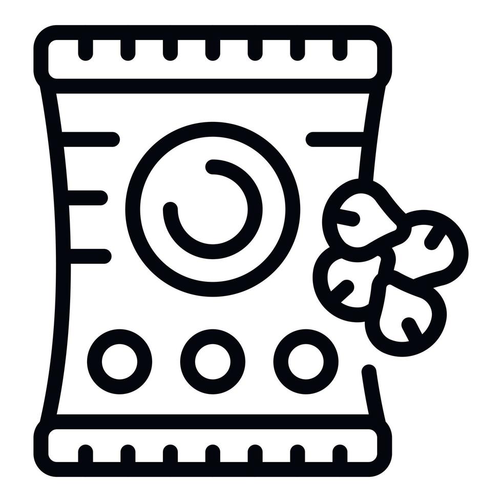 Buckwheat pack icon outline vector. Seed stem vector