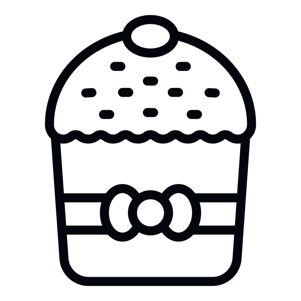 Panettone idea icon outline vector. Sweet cake vector