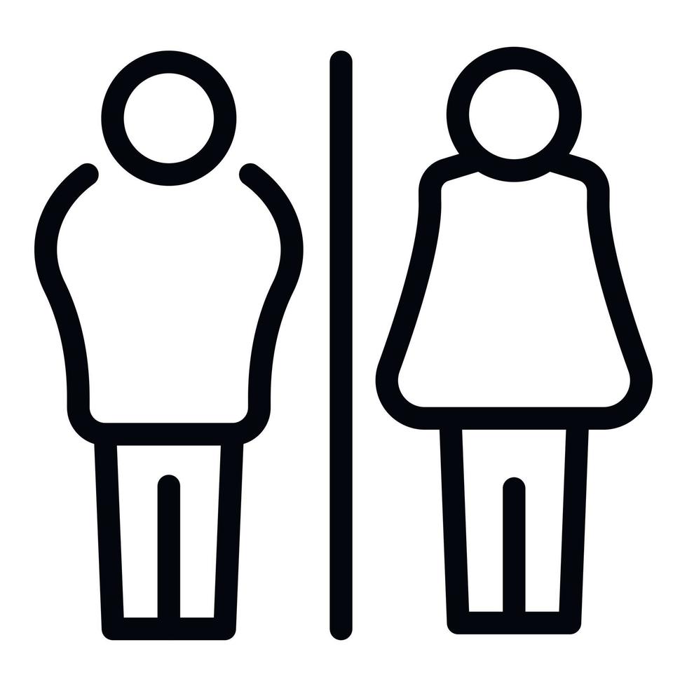 Female gender toilet icon outline vector. Wc restroom vector