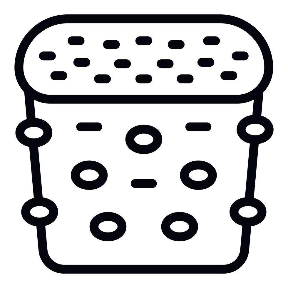Kitchen panettone icon outline vector. Cake food vector