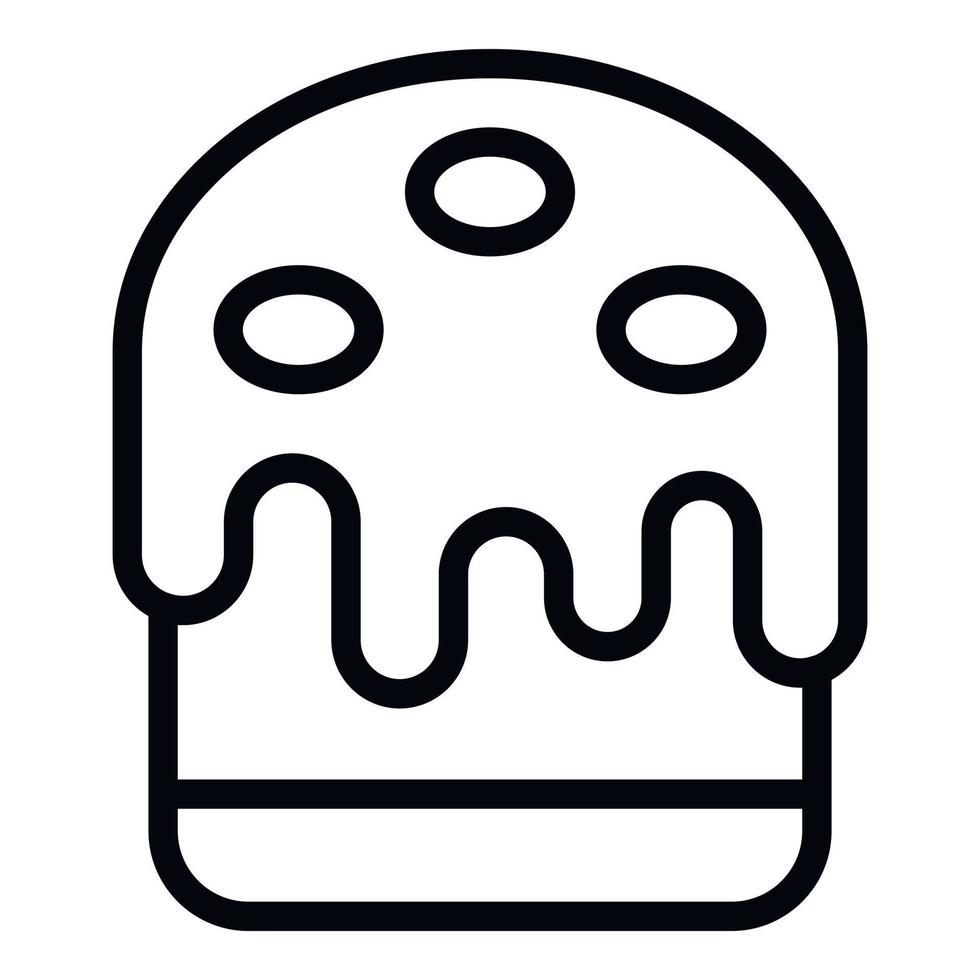 Raisin panettone icon outline vector. Cake bread vector
