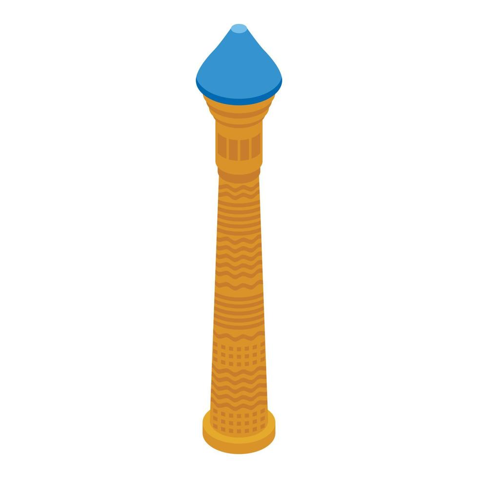 Uzbekistan tower icon isometric vector. City building vector