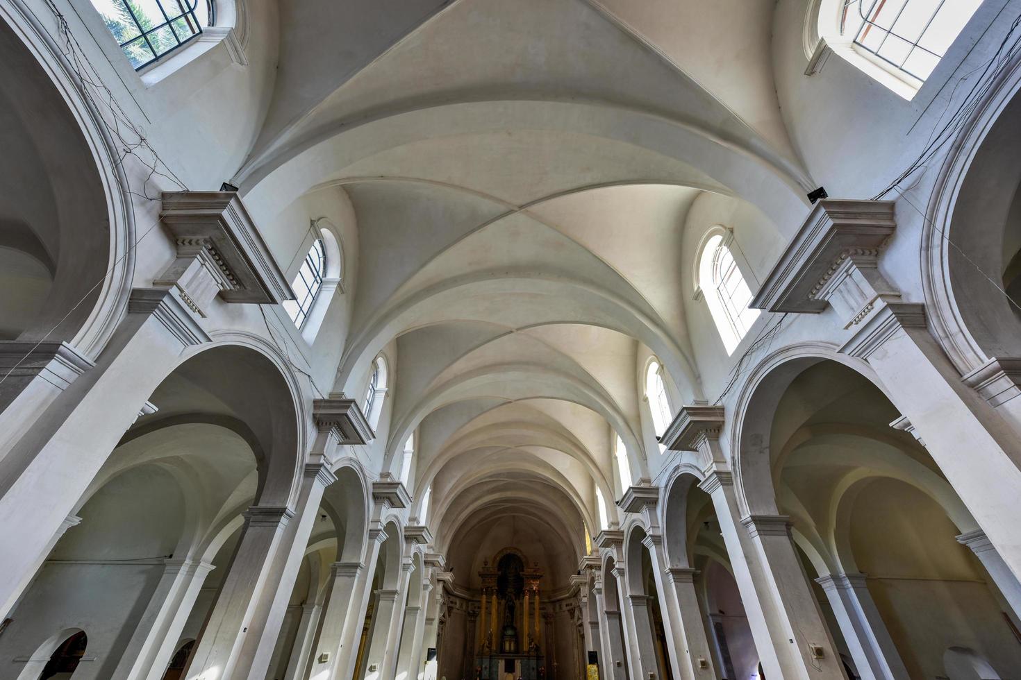 Cienfuegos, Cuba - Jan 13, 2017 -  Interior of the Our Lady of the Immaculate Conception Cathedral also called Cienfuegos Cathedral opposite the Marti Park in the city of Cienfuegos, Cuba. photo