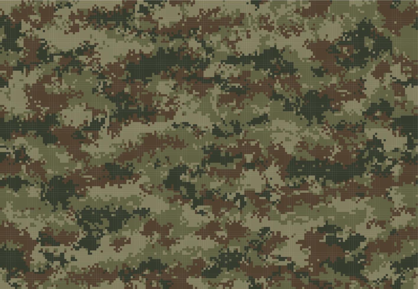 Pixel military camouflage vector seamless pattern