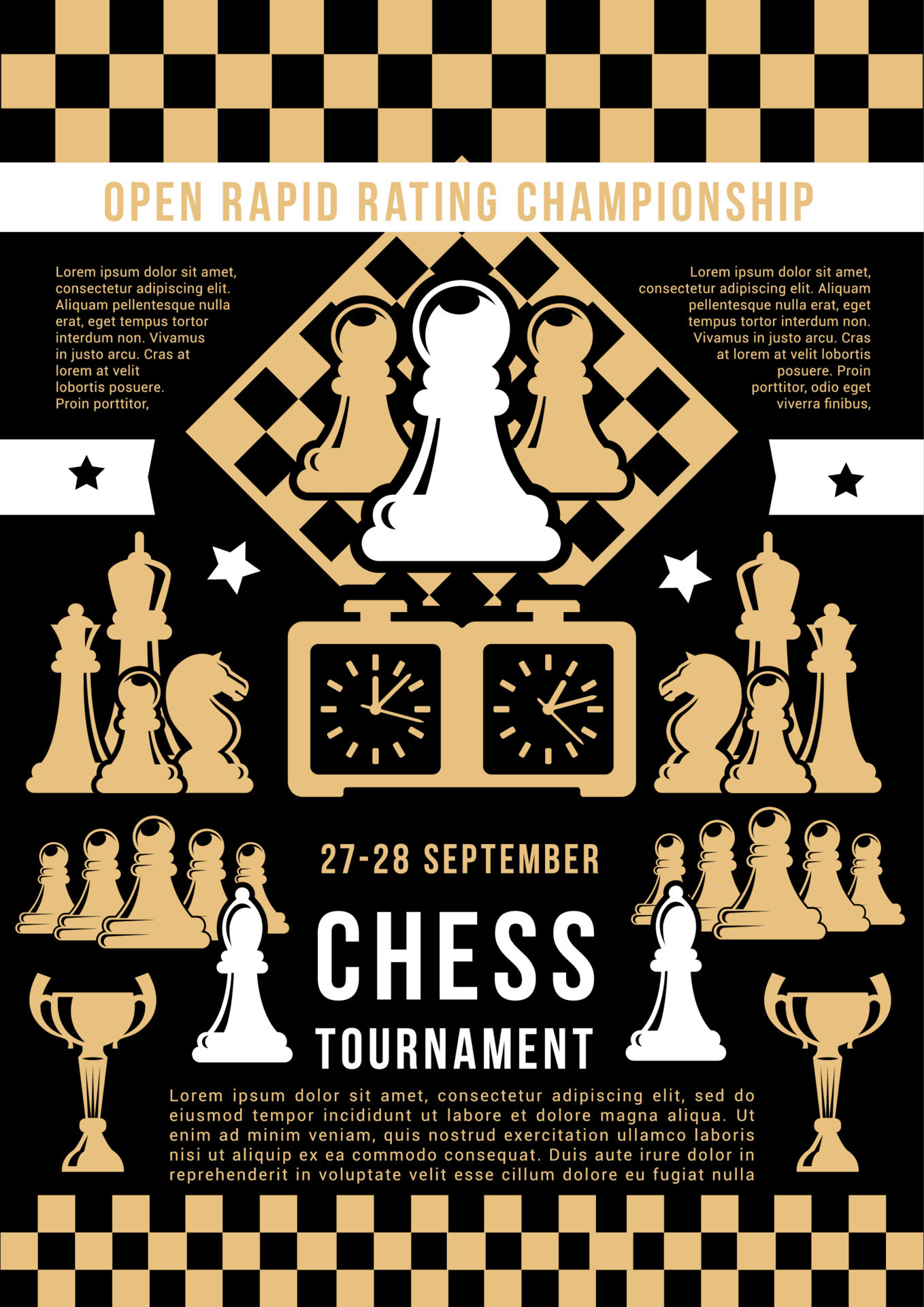 Chess game open tournament, vector 16162568 Vector Art at Vecteezy