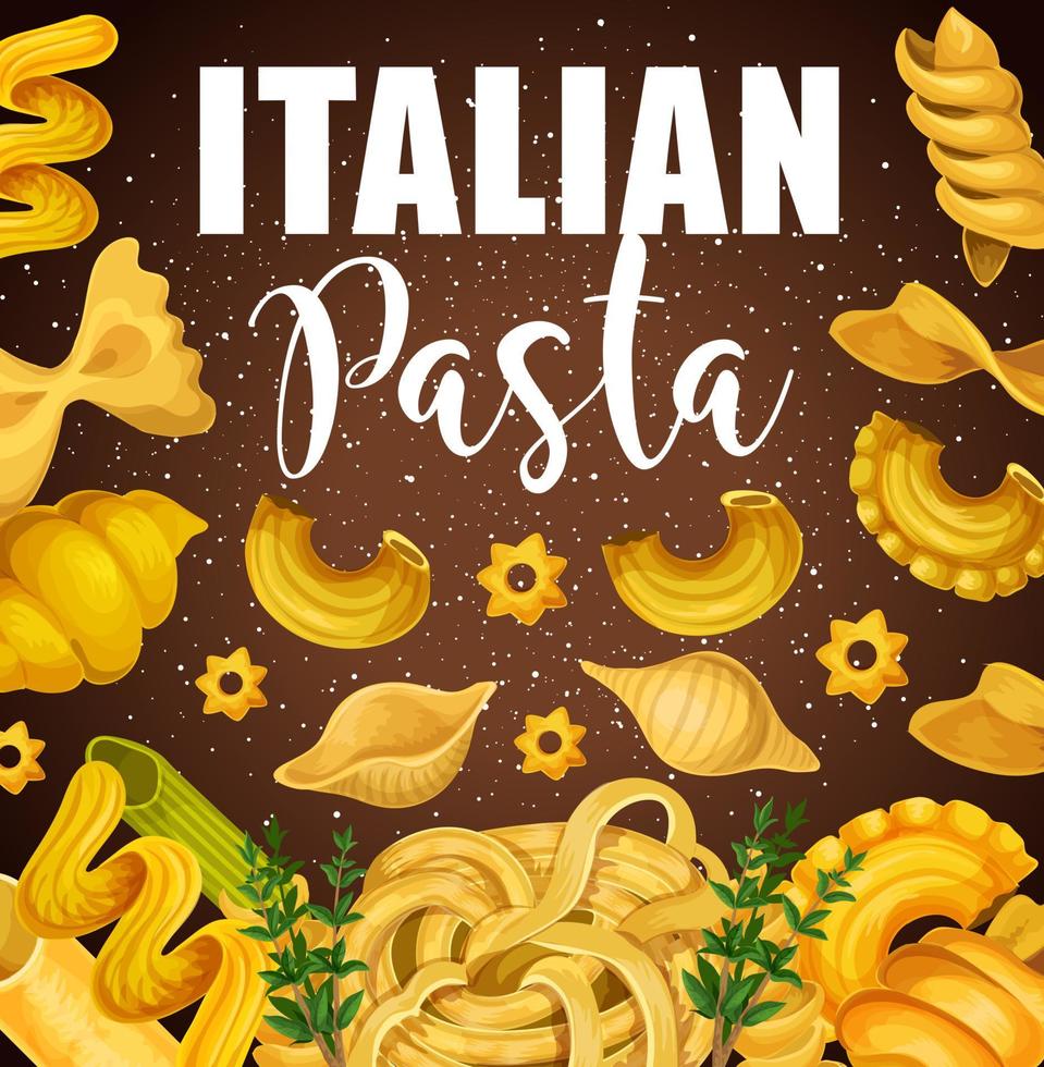 Italian pasta macaroni and spaghetti vector