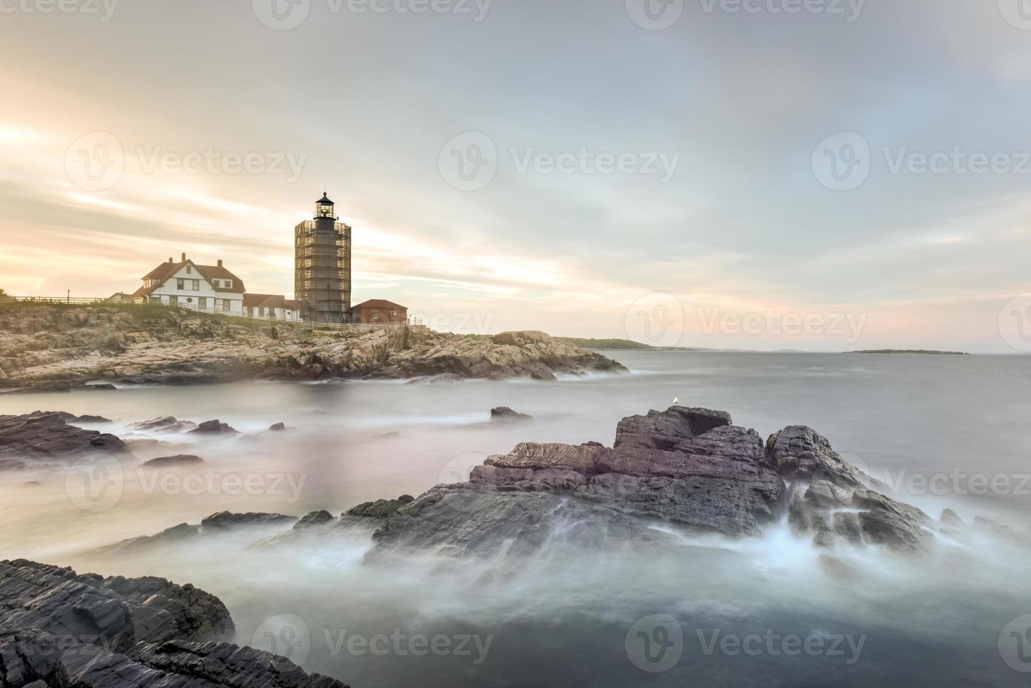 Portland Head Lighthouse in Cape Elizabeth, Maine. It is a historic lighthouse in Cape Elizabeth, Maine. Completed in 1791, it is the oldest lighthouse in the state of Maine. photo