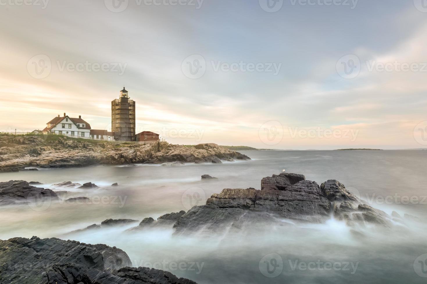 Portland Head Lighthouse in Cape Elizabeth, Maine. It is a historic lighthouse in Cape Elizabeth, Maine. Completed in 1791, it is the oldest lighthouse in the state of Maine. photo