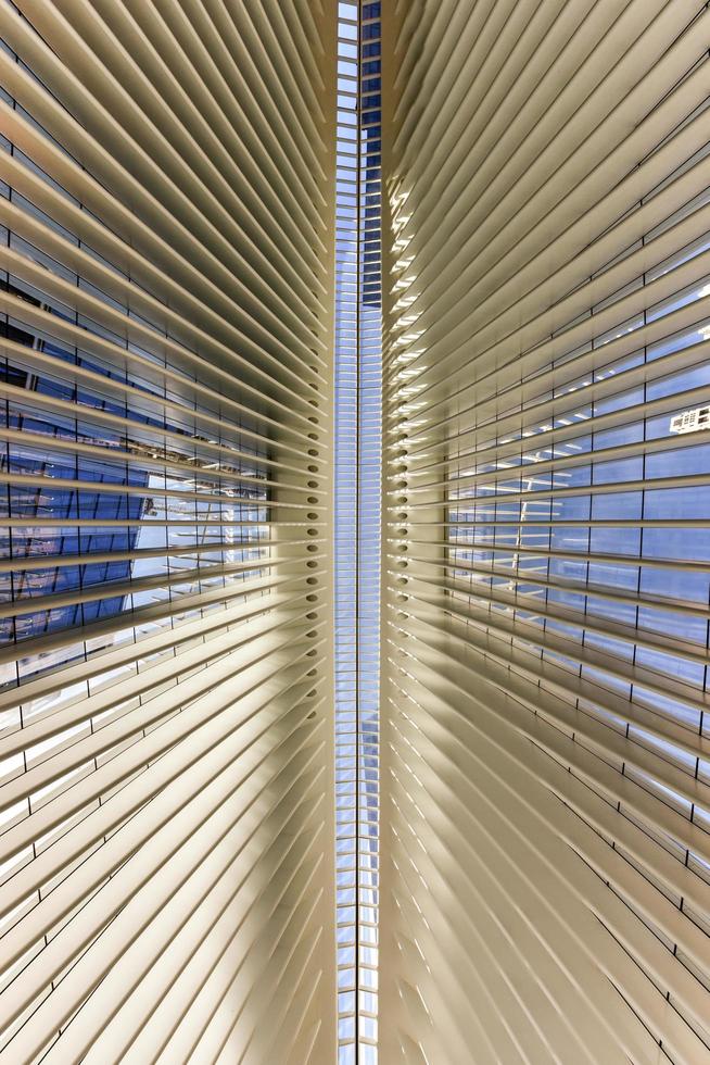 New York, USA - April 16, 2016 -  The Oculus in the World Trade Center Transportation Hub for the PATH in New York City. It is located between 2 World Trade Center and 3 World Trade Center photo