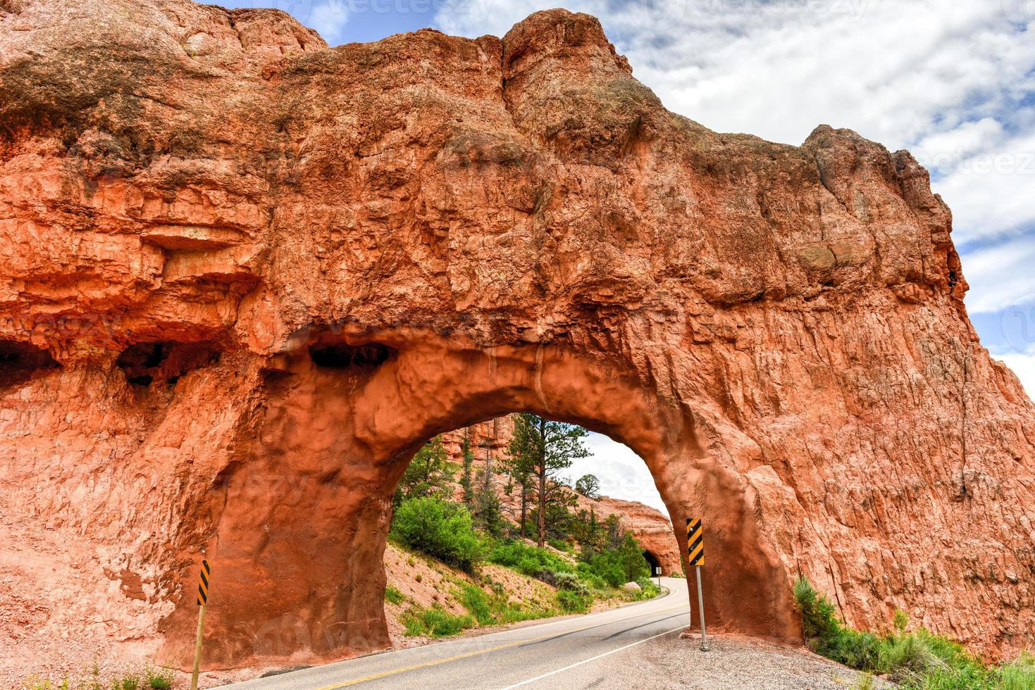 Drive Through Arch along the highway in Utah outside Red Canyon. photo