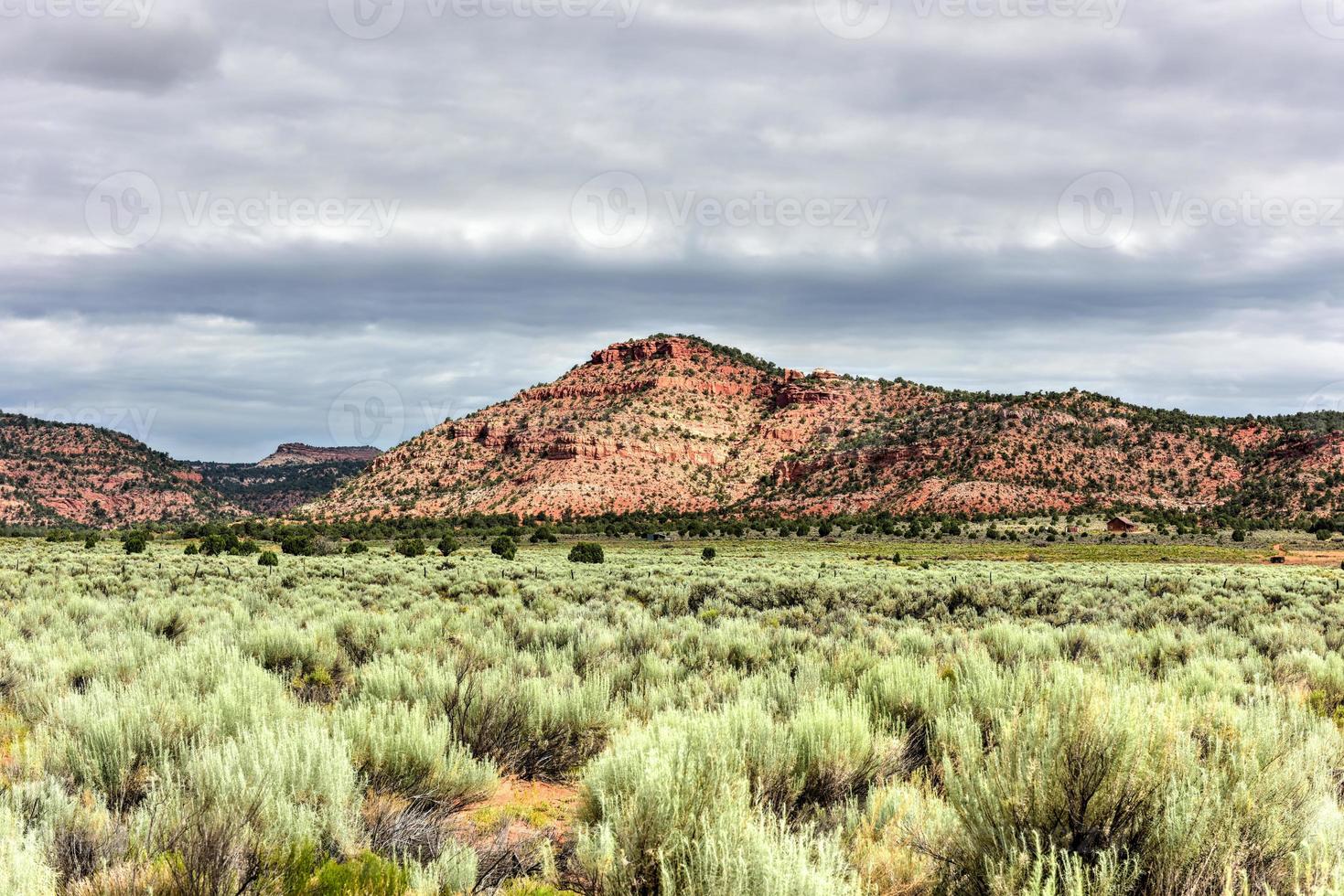 Rock formations along the Johnson Canyon Road in Utah, USA. photo