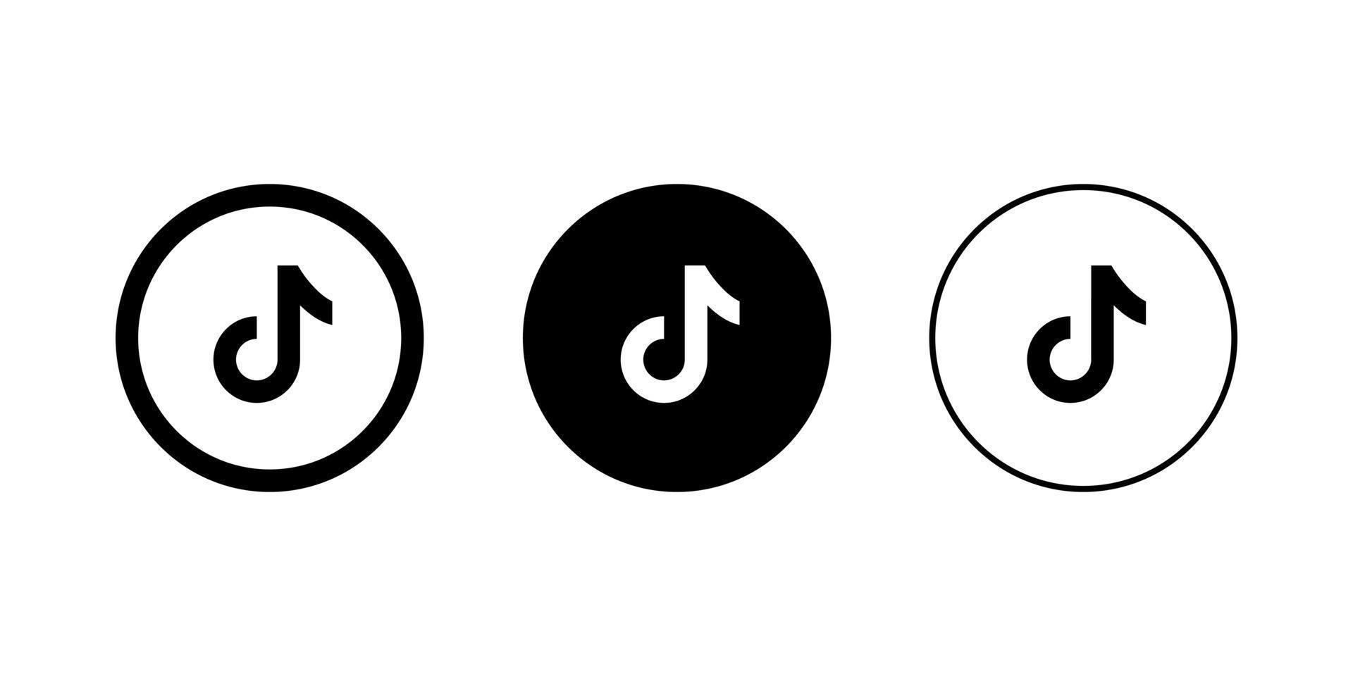 Tiktok icon vector. Social media app logo vector