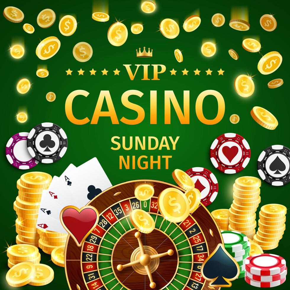 Online casino gambling with roulette and poker vector