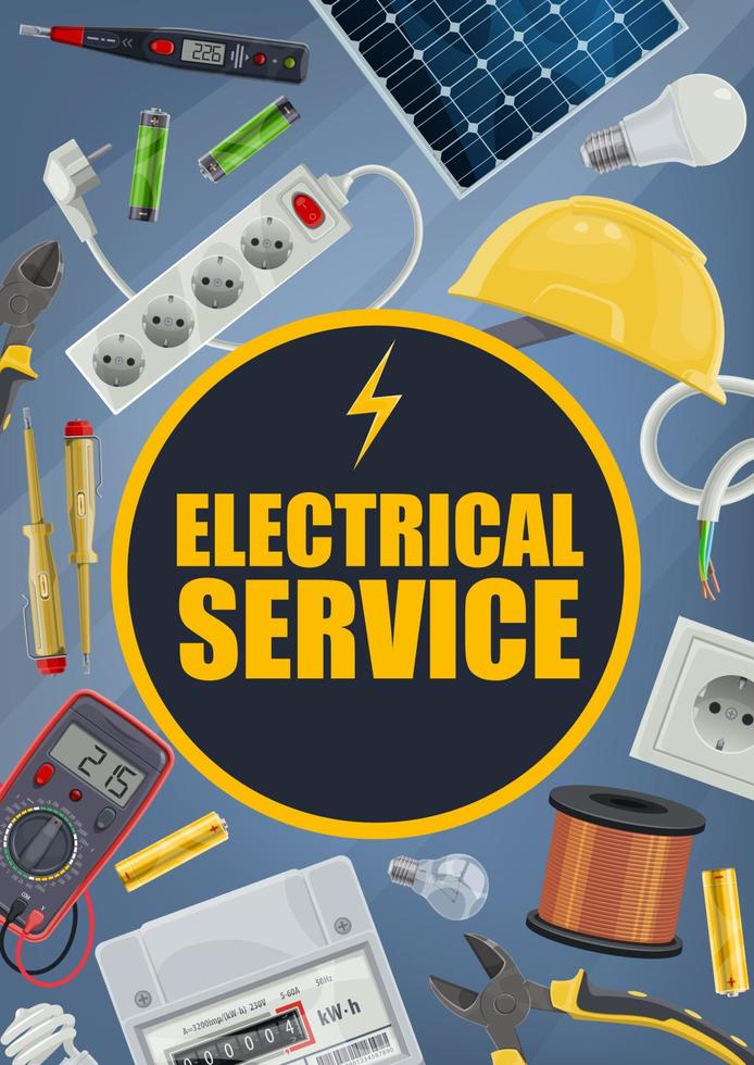 Electrical service, vector tools and equipment