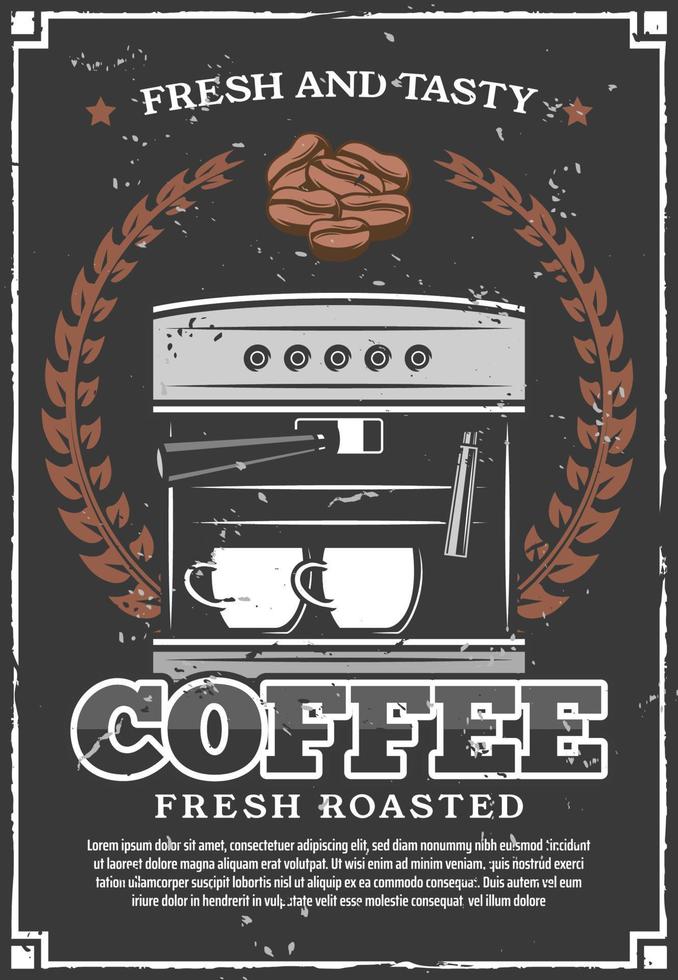 Coffee machine and cups, vector