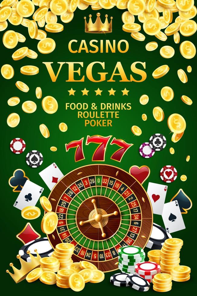 cartel de casino en línea juegos de azar en internet vector