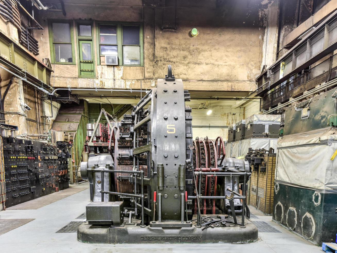 New York - December 29, 2015 -  Old electrical equipment used to drive the trains at Grand Central Terminal. photo