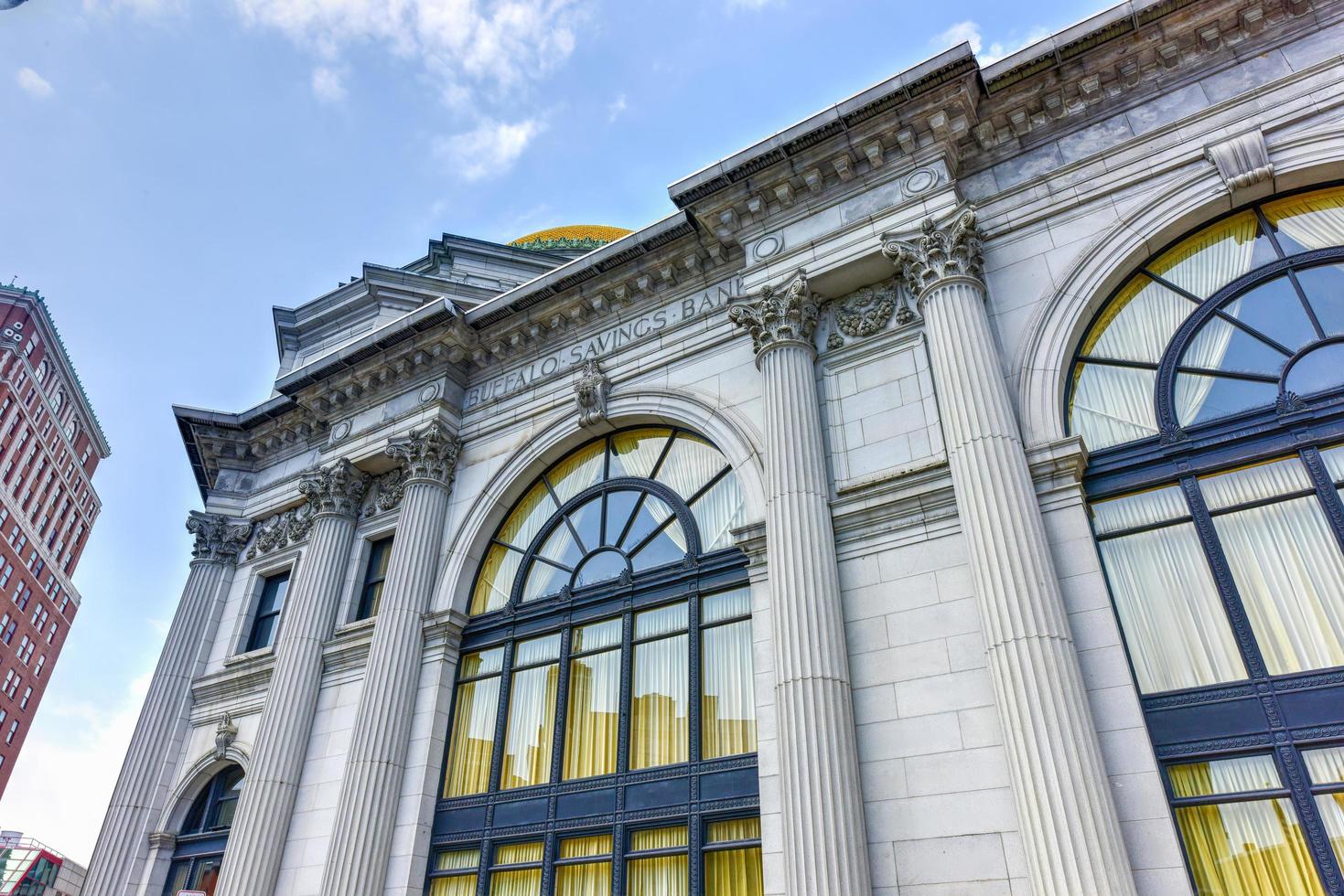 Buffalo, New York May 8, 2016, The Buffalo Savings Bank is a neoclassical bank branch building located at 1 Fountain Plaza in downtown Buffalo, New York. photo