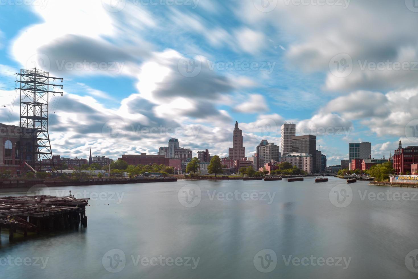 vista del centro de providencia, rhode island foto