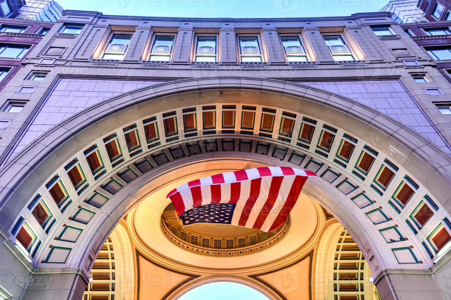 The arch at Rowes Wharf in Boston, Massachusetts. photo