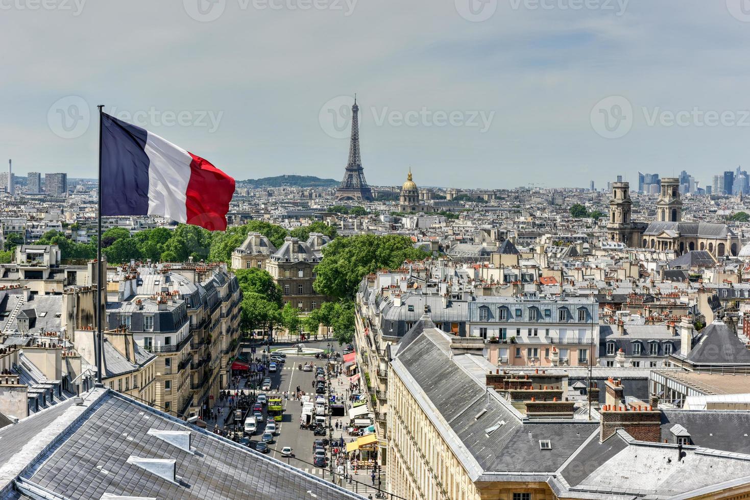 View of the Paris Skyline from the Pantheon. photo