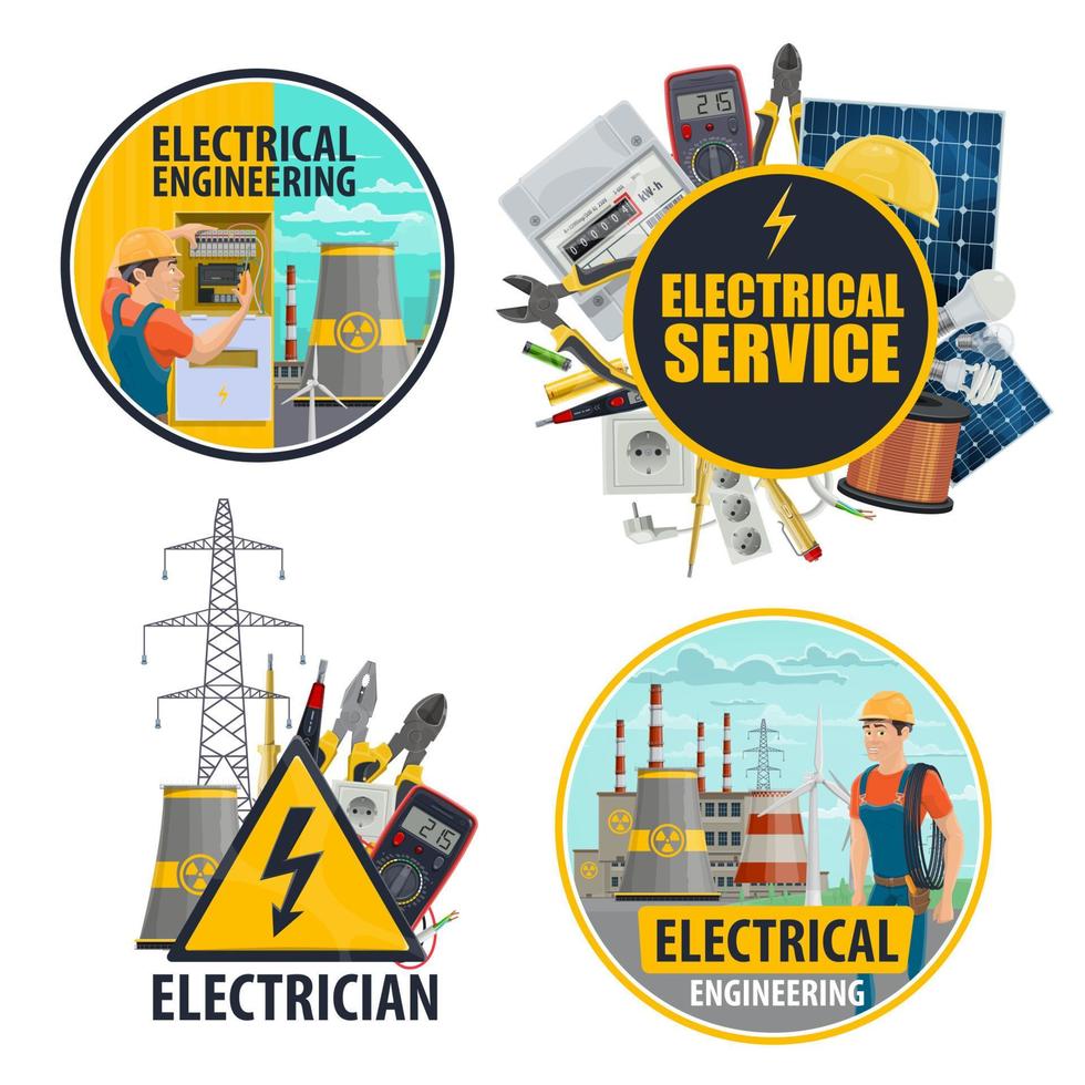 Electric power equipment and energy industry vector