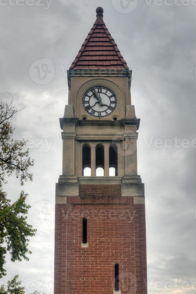 The Memorial Clock Tower or Cenotaph was built as a memorial to the town residents of Niagara-on-the-Lake, Ontario who were killed in action during the First World War. photo