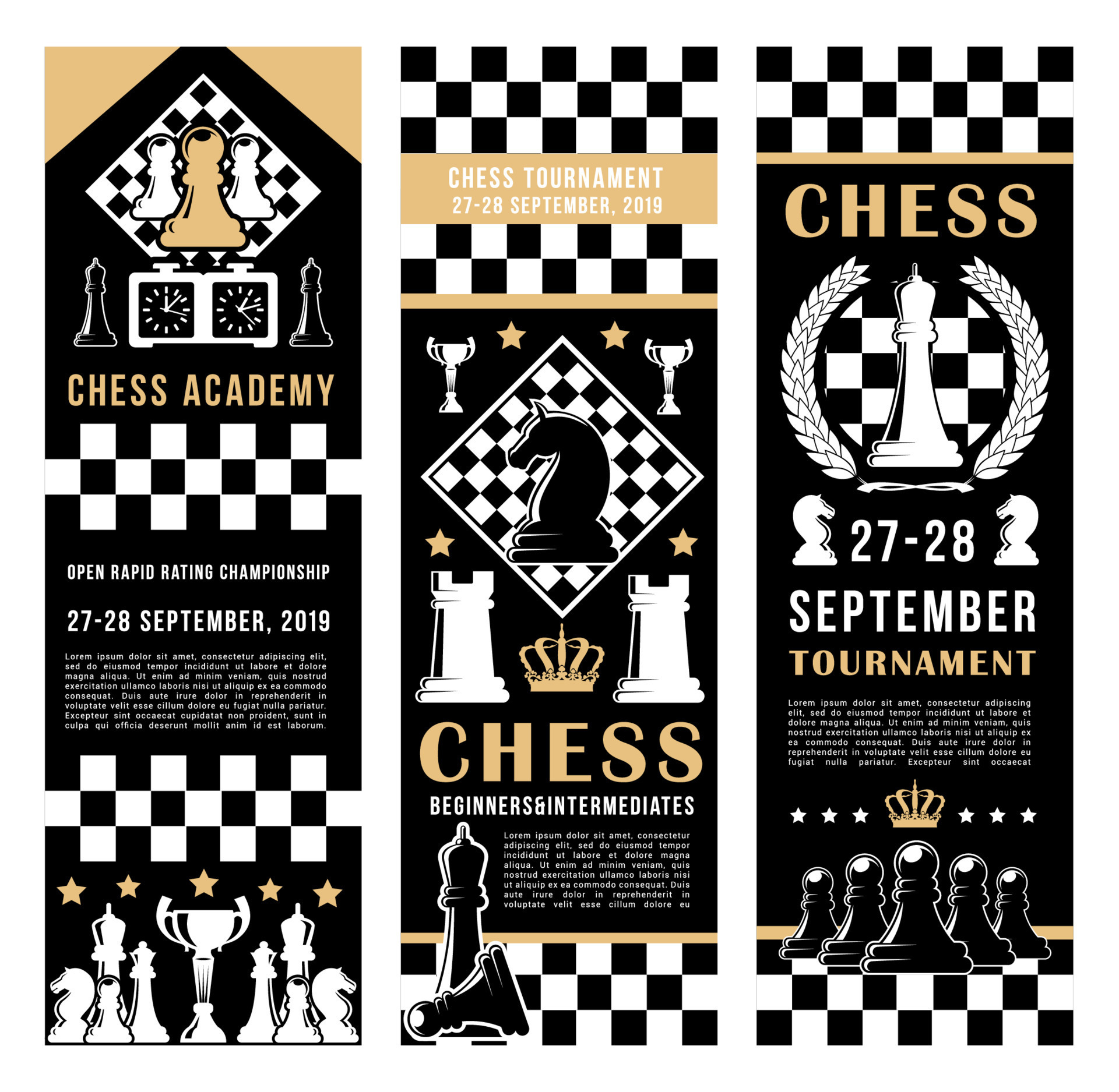 Chess game open tournament, vector 16162568 Vector Art at Vecteezy