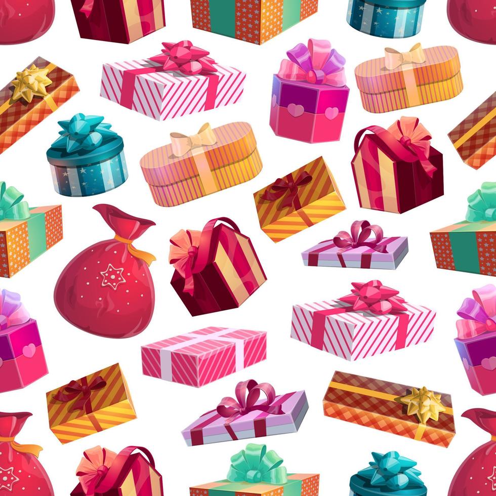 navidad, regalos navideños, seamless, patrón vector