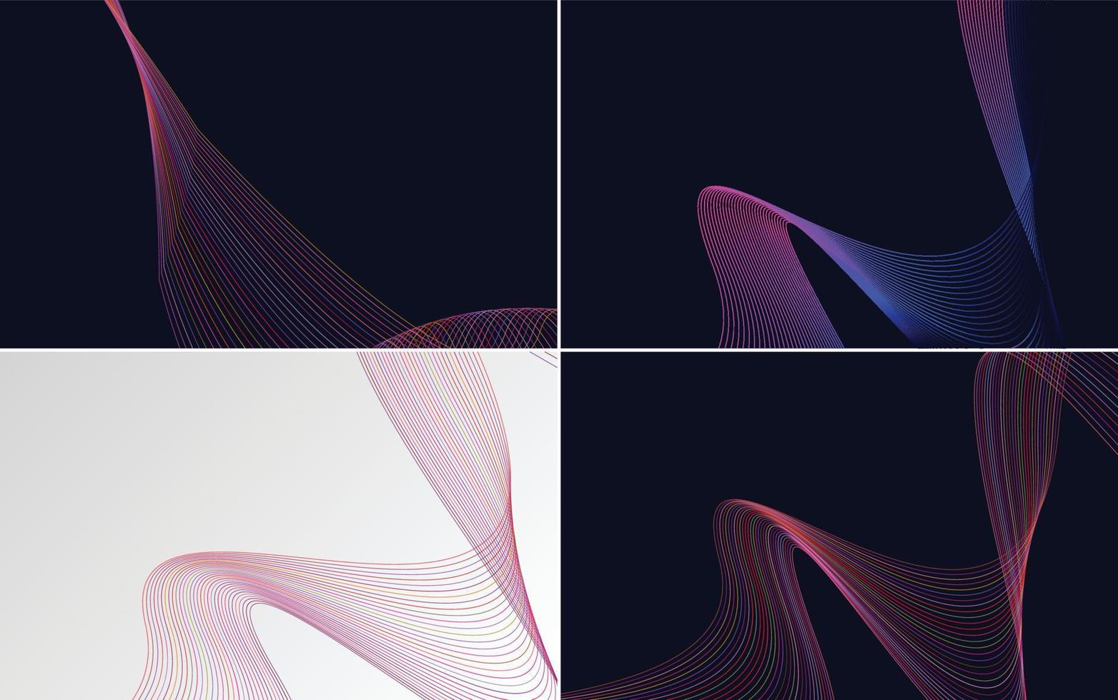 modern wave curve abstract presentation background Pack vector