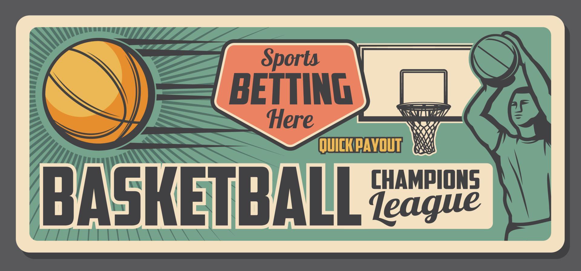 Basketball sport game bets office vector