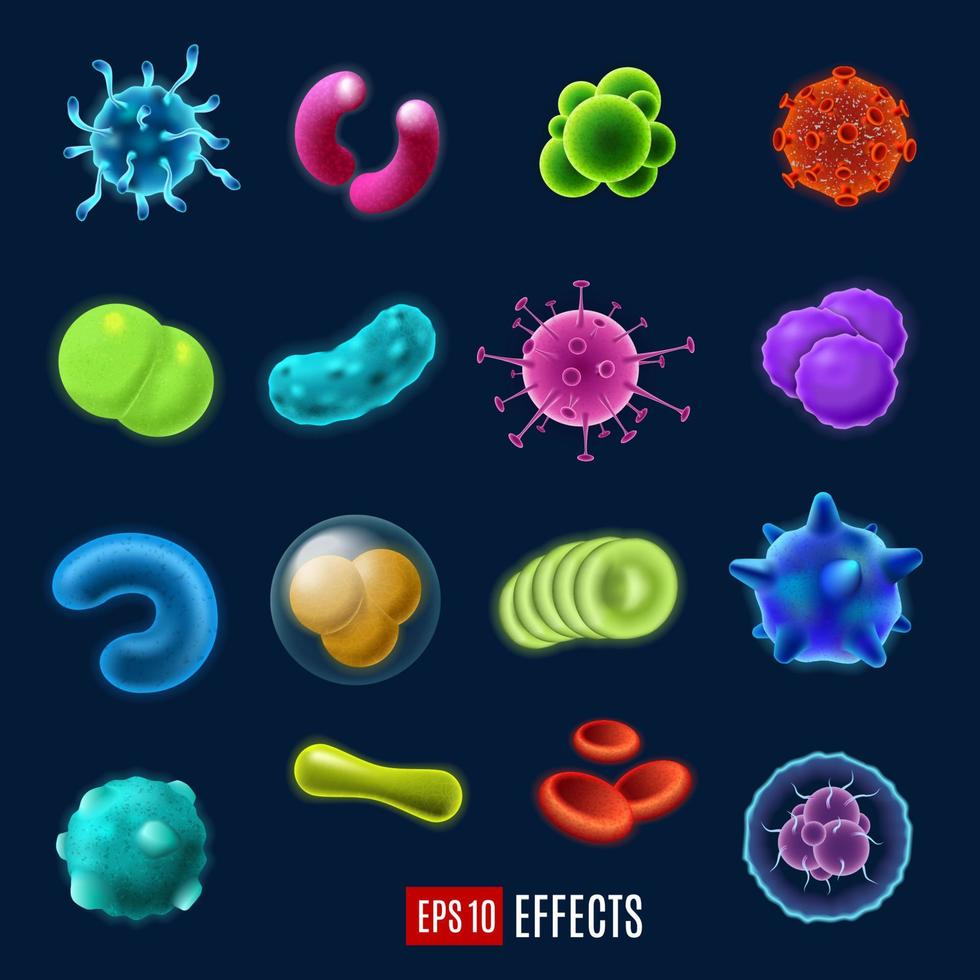 Germs, viruses and bacteria, vector 16165811 Vector Art at Vecteezy
