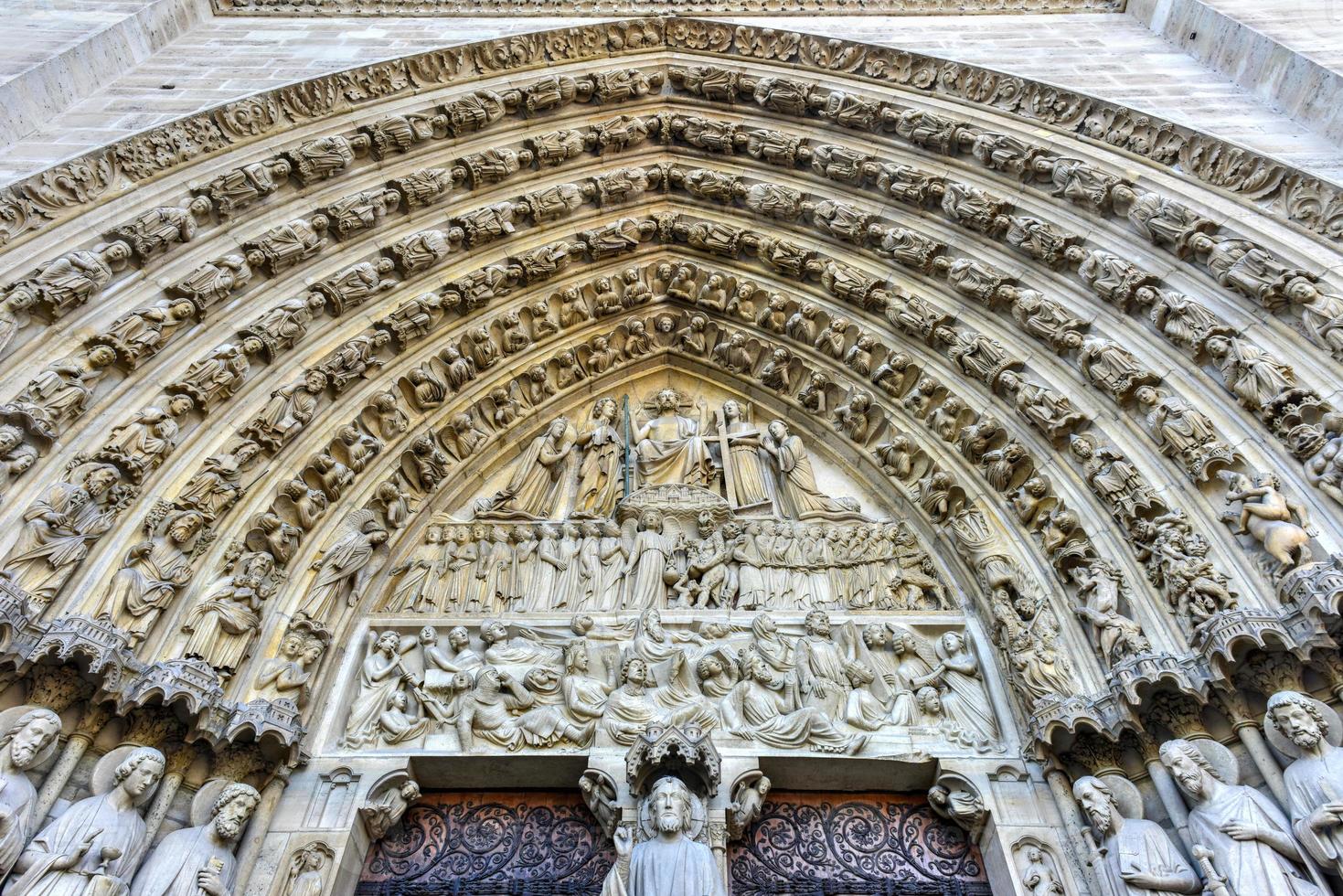 The famous Notre Dame de Paris, Cathedral in France. photo