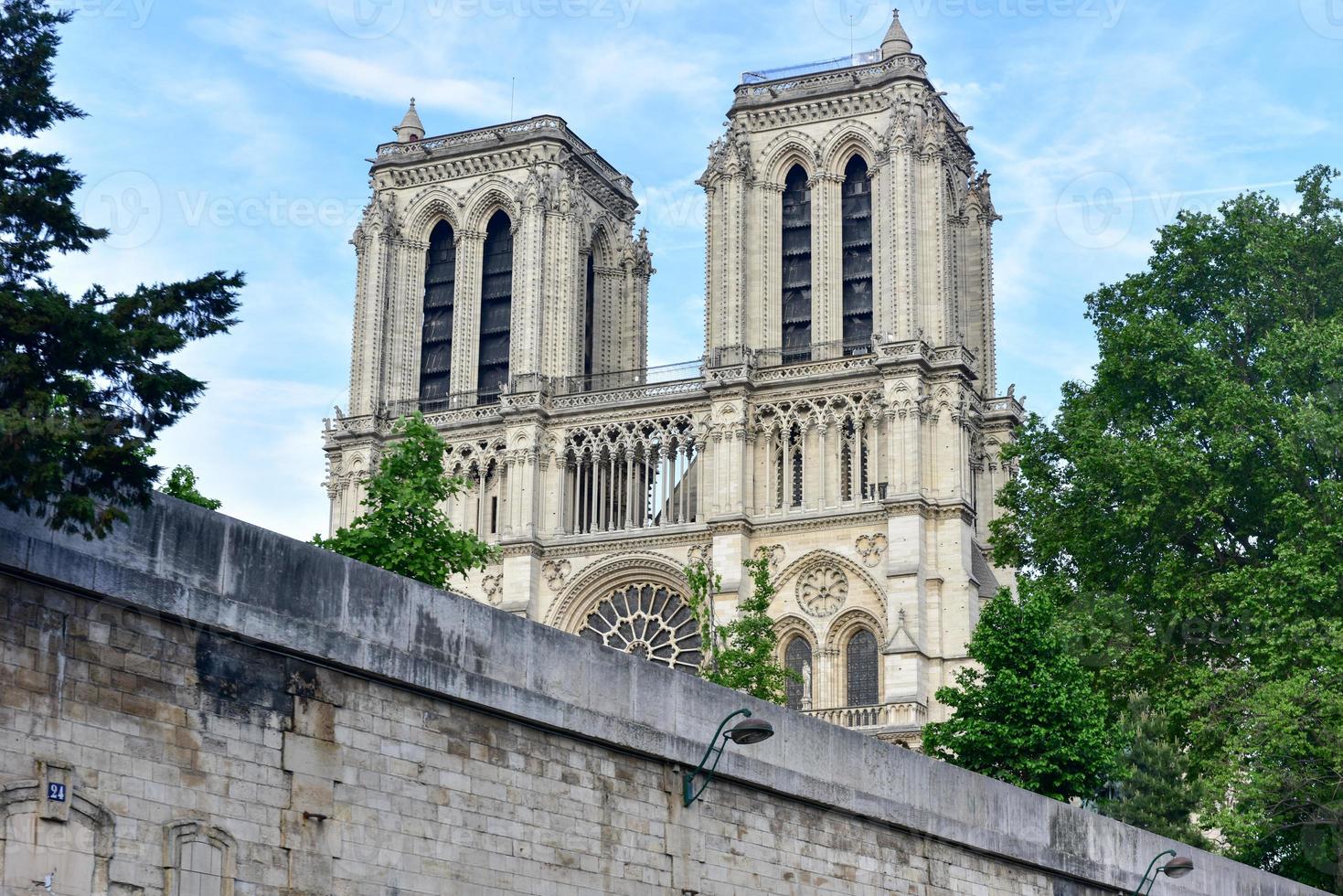 The famous Notre Dame de Paris, cathedral in France. photo