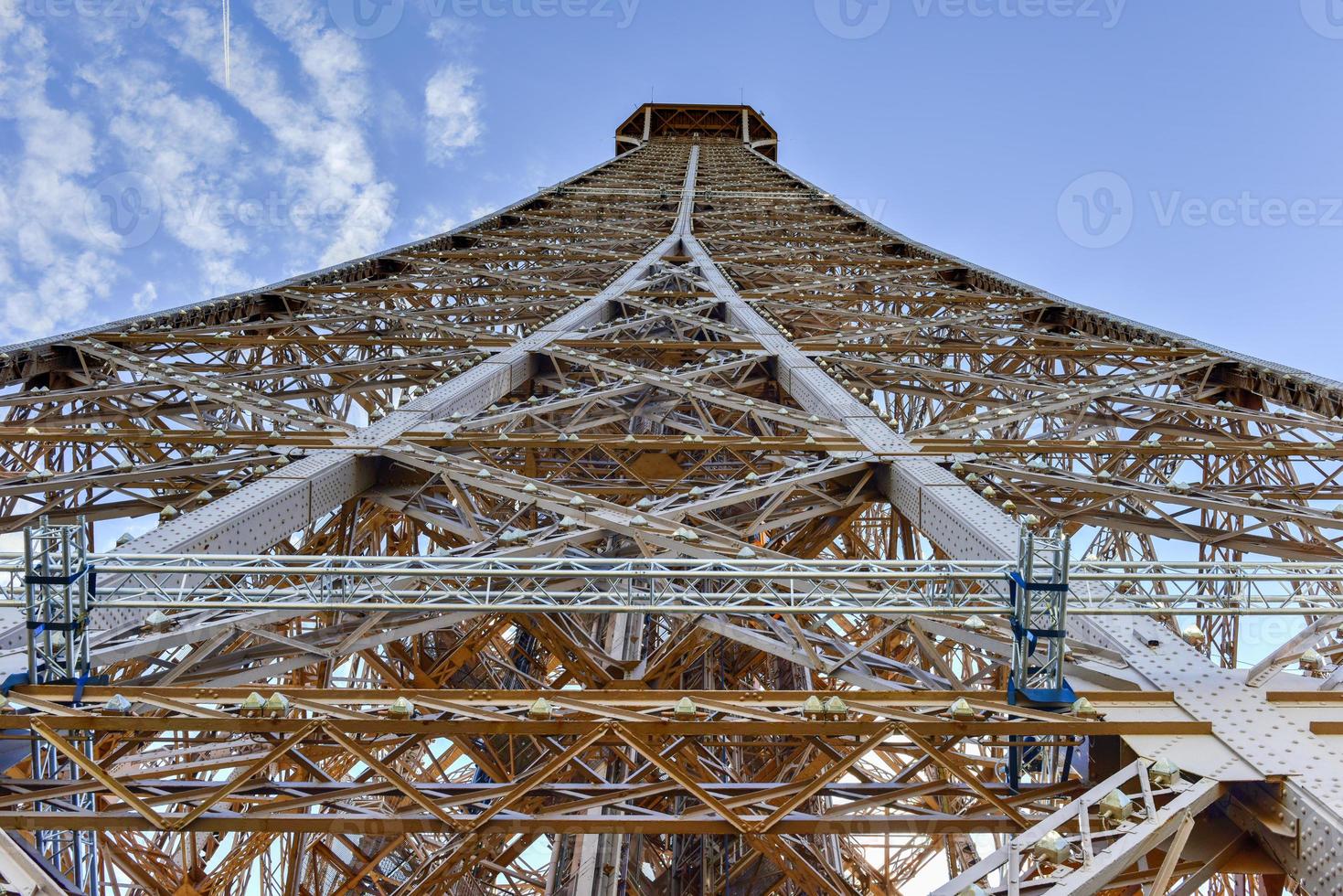 The iconic Eiffel Tower in Paris, France. photo
