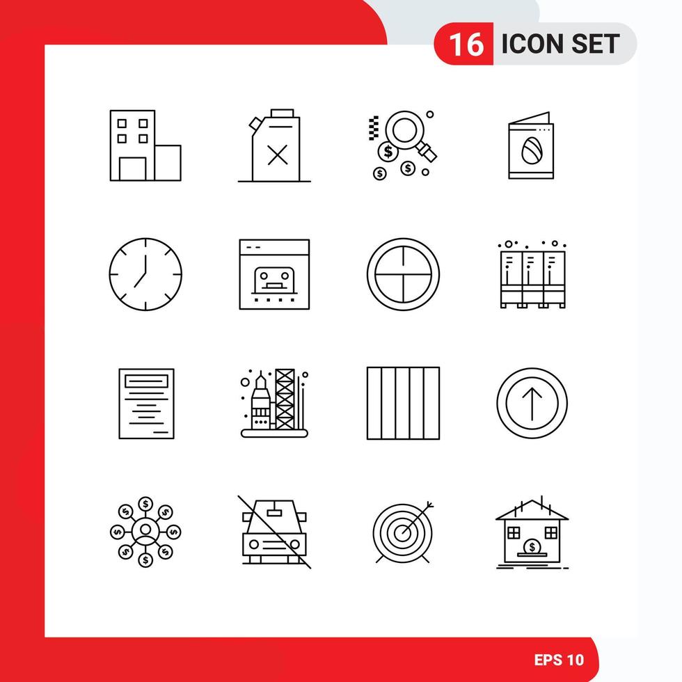 16 Thematic Vector Outlines and Editable Symbols of banking media player find media wedding Editable Vector Design Elements