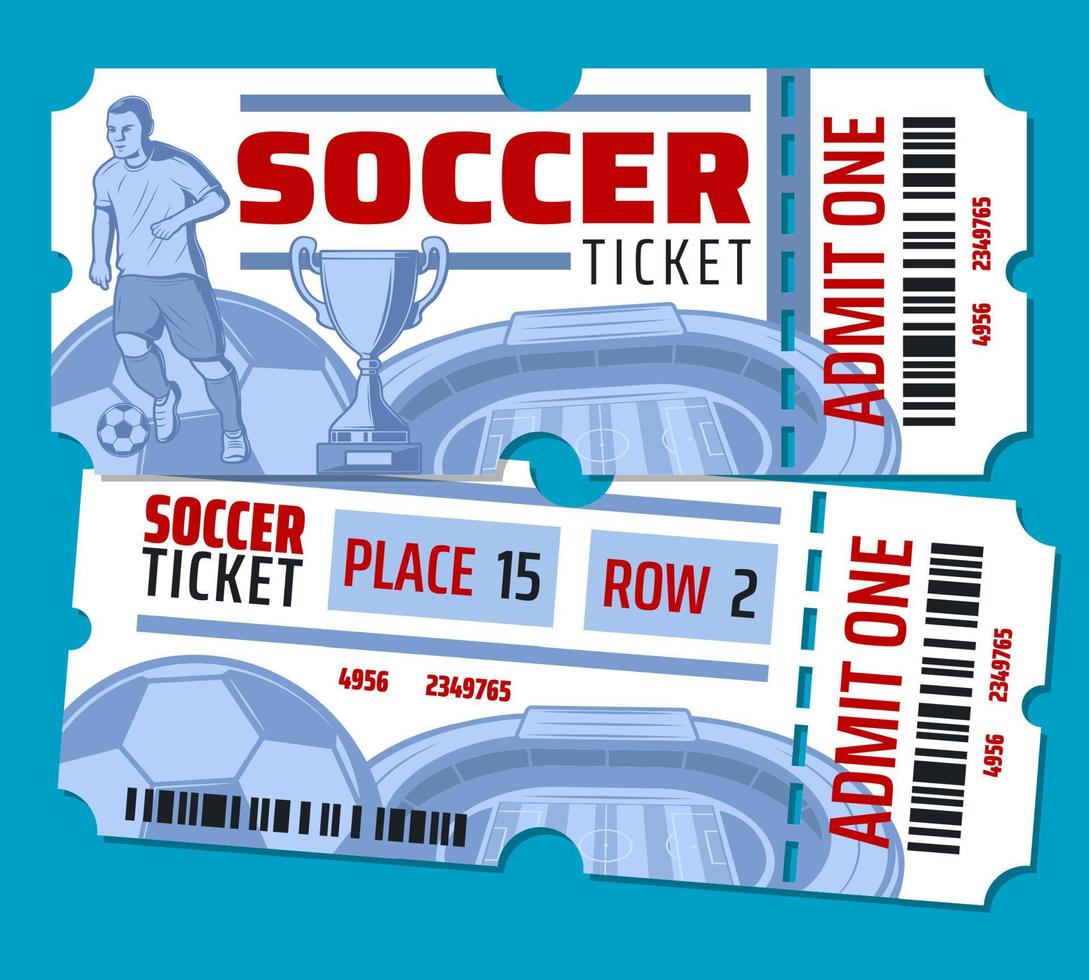 Vector football soccer championship tickets